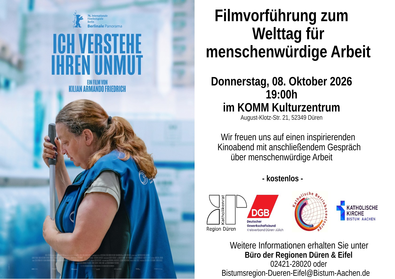 Plakat Filmvorführung
